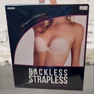 Lingerie Solutions Women's Plunge Backless Strapless Bra Nude Cup Size B NIB